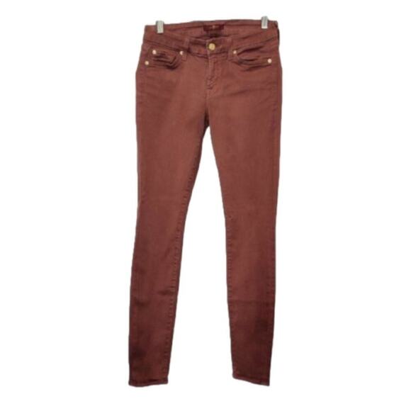7 for all man kind maroon stretch jeans - Picture 1 of 16